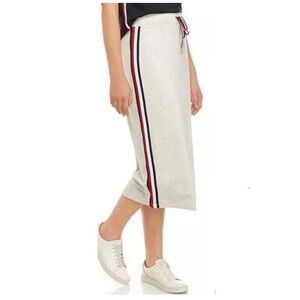 Tommy Hilfiger Sneaker Stripe Drawstring Knit Midi Skirt